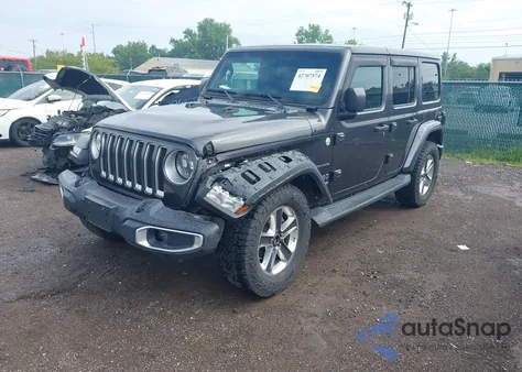 2020 Jeep Wrangler Unlimited Sahara z USA, uszkodzony, nr VIN 1C4HJXEN3LW172750